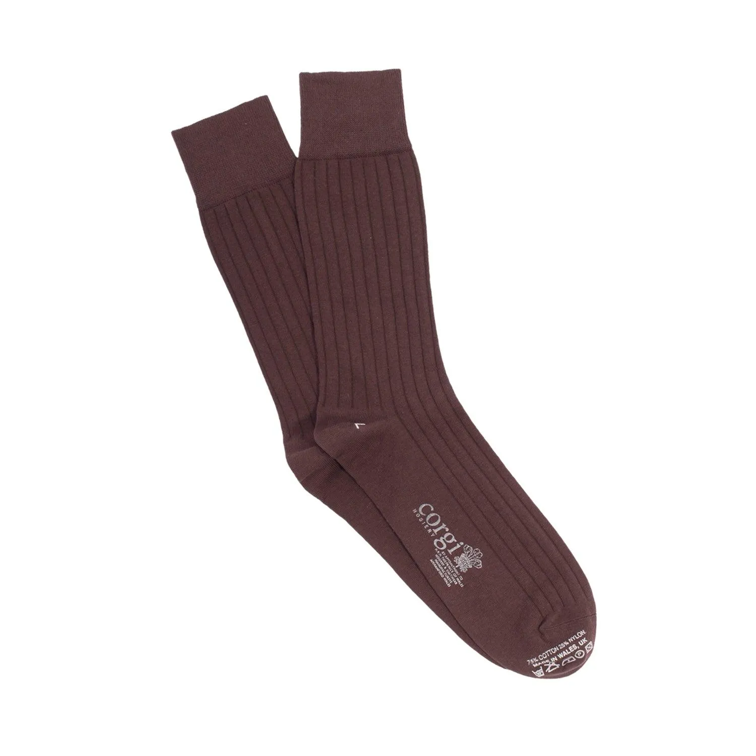 Men's Brecon Ribbed Cotton Socks