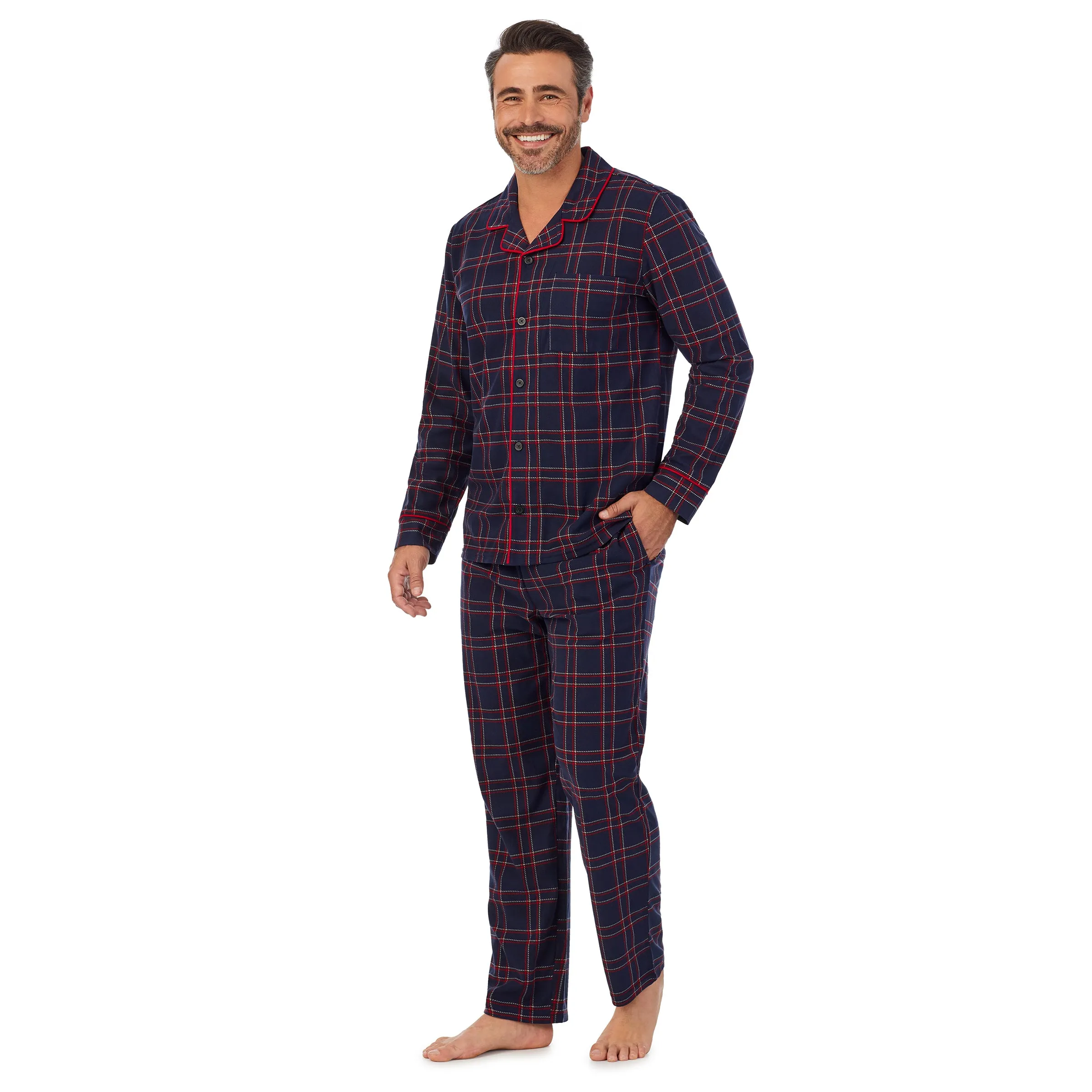 Mens Cozy Lodge Notch Pajama 2-Pc Set