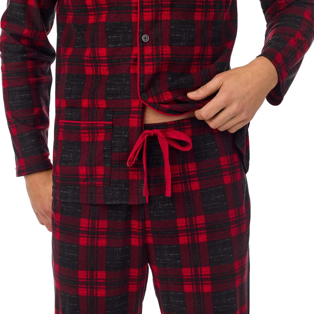 Mens Cozy Lodge Notch Pajama 2-Pc Set