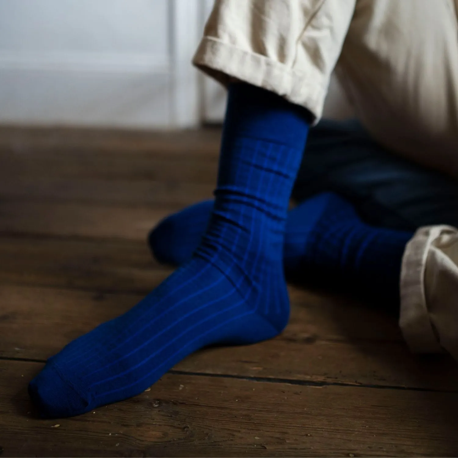 Men's Tenby Ribbed Merino Wool Socks