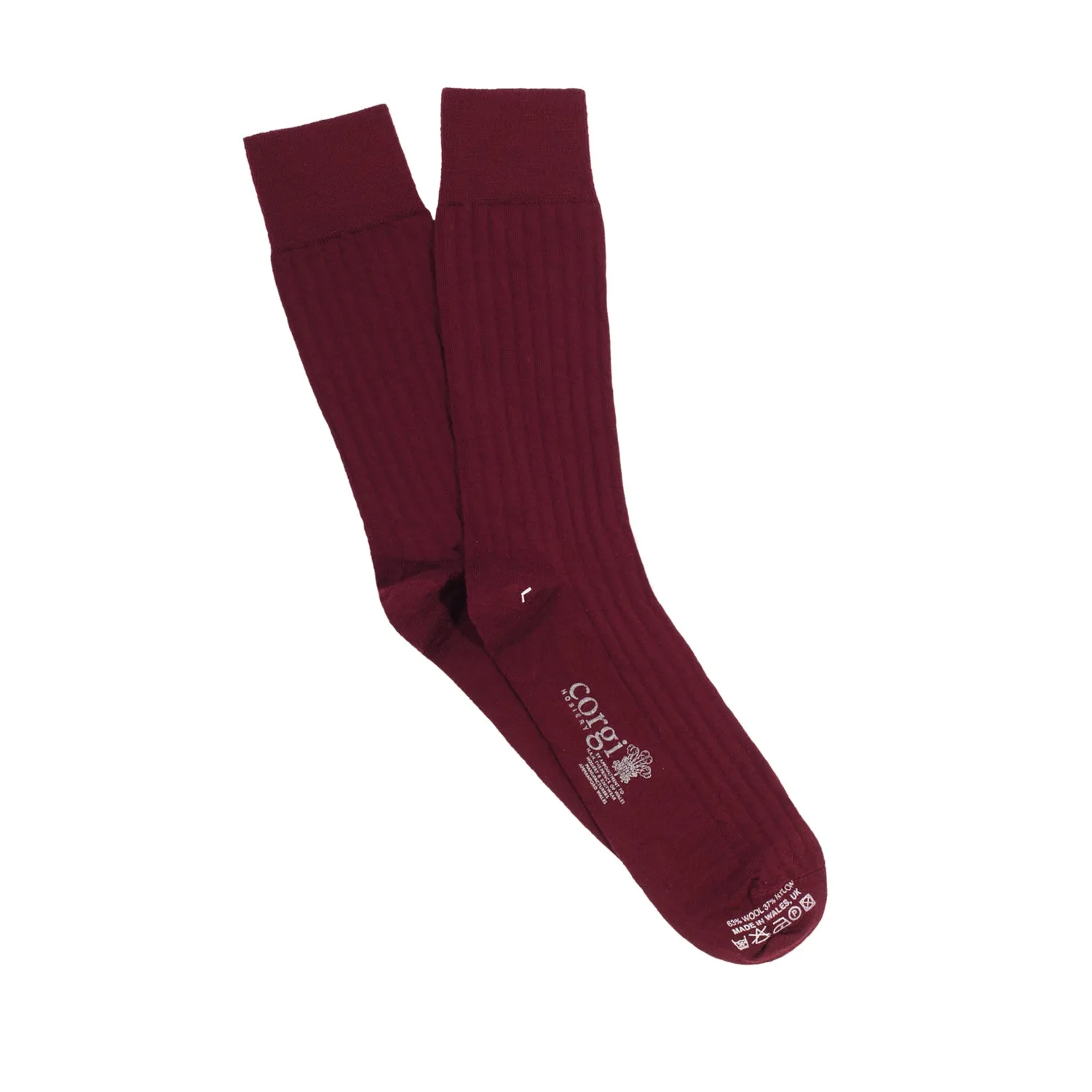 Men's Tenby Ribbed Merino Wool Socks