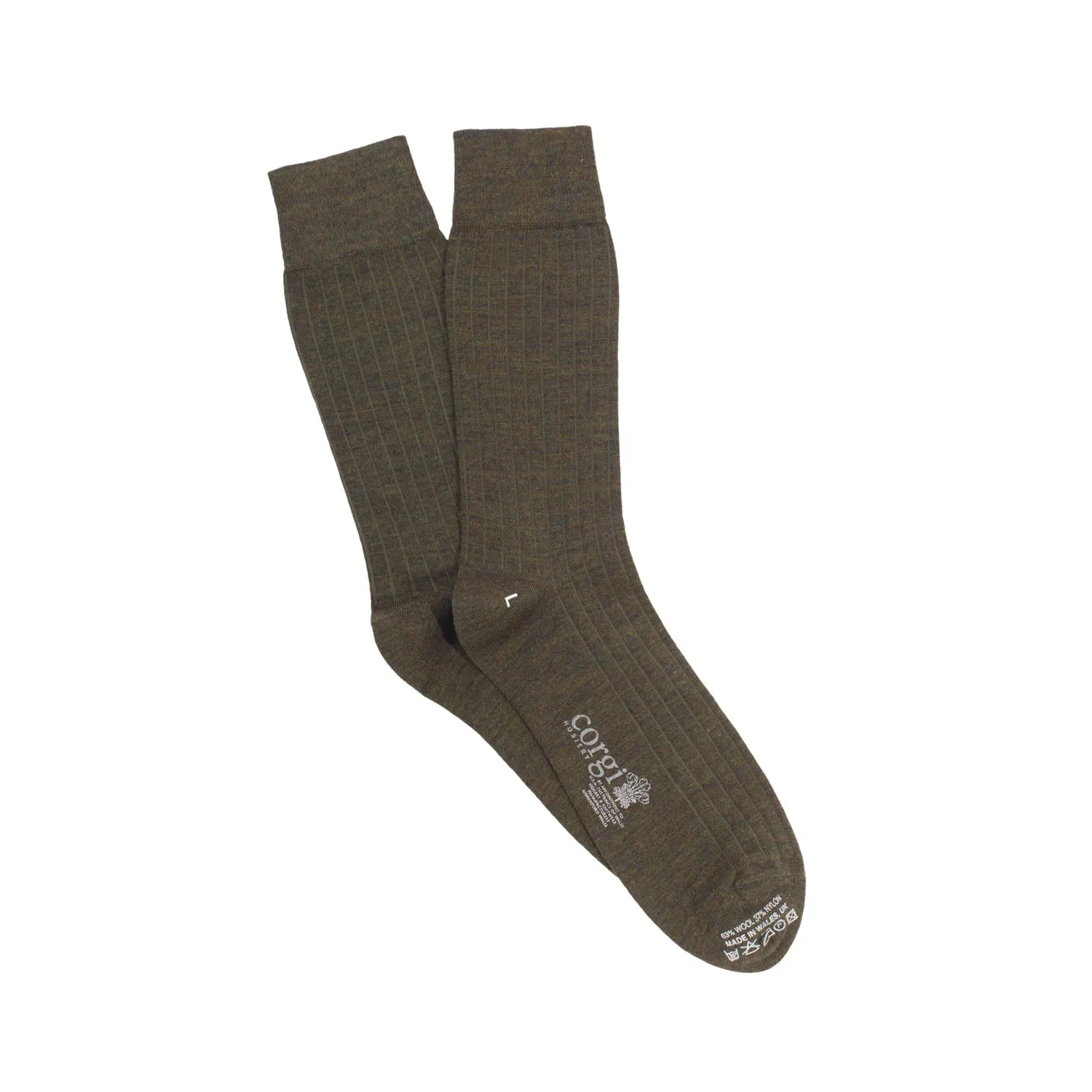 Men's Tenby Ribbed Merino Wool Socks