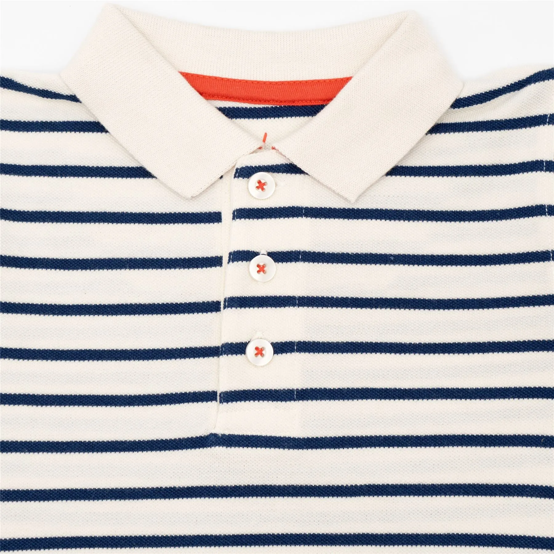 Mini Boden Boys Ivory Stripes Polo Shirts