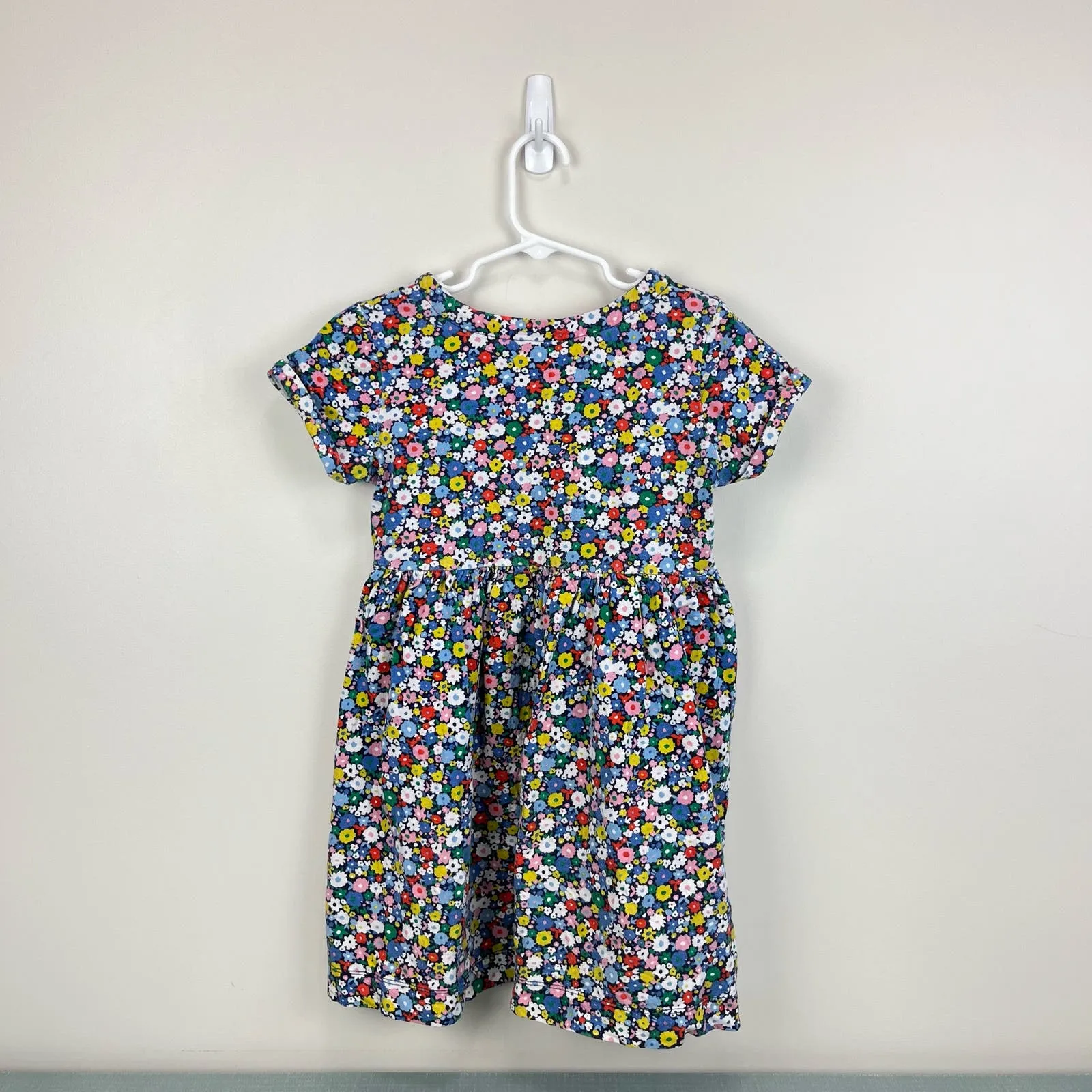 Mini Boden Short Sleeve Fun Floral Jersey Dress 7-8