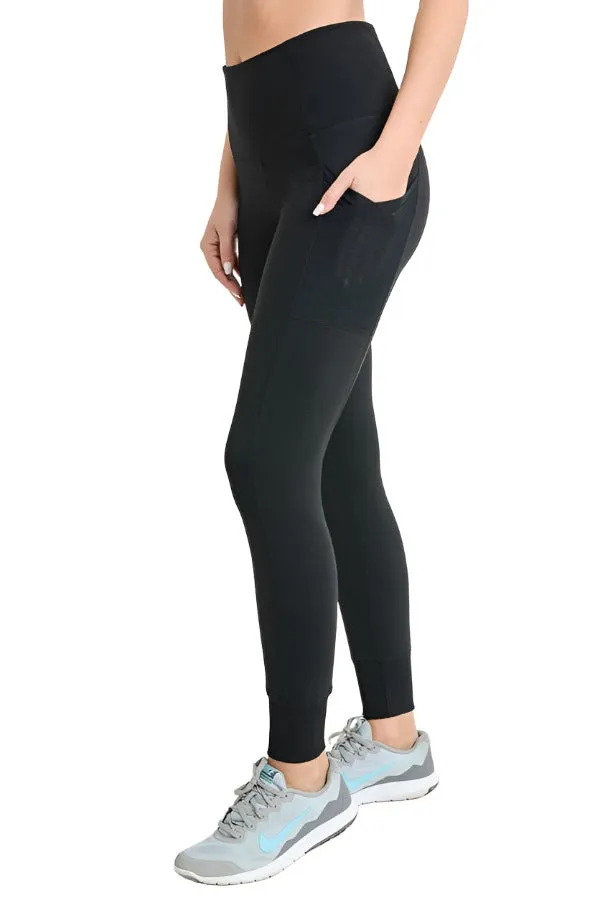 Mono B Ribbed & Cuffed Overlay Pocket Leggings AP2037