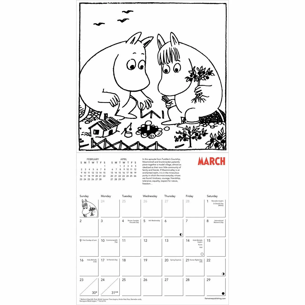 Moomin Comic Strip Mini Wall Calendar 2025