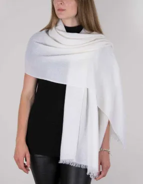 Natural White Cashmere Scarf