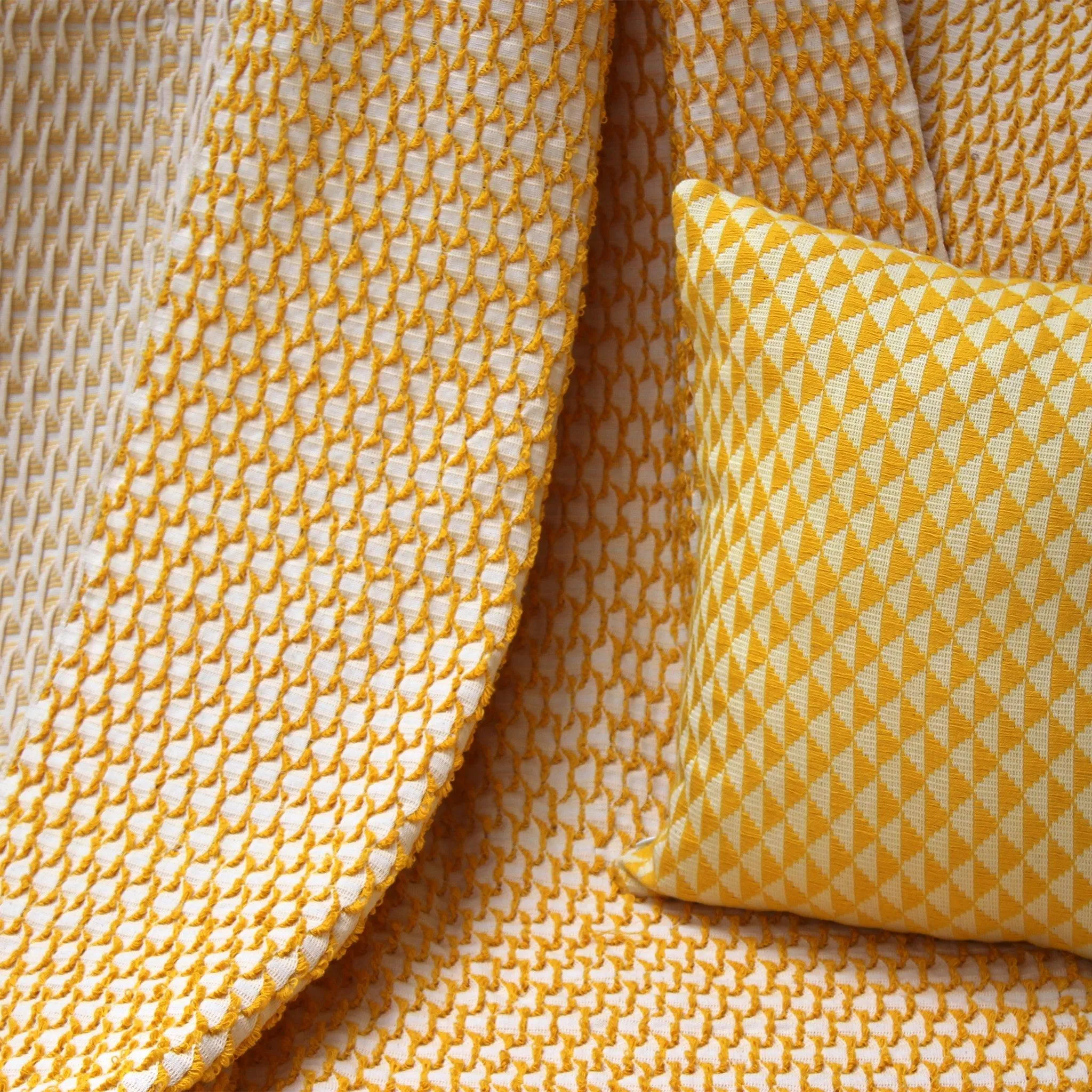 Nayali Yellow Throw Blanket