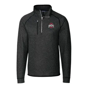 Ohio State Buckeyes Cutter & Buck Mainsail Sweater-Knit Charcoal 1/2 Zip Jacket