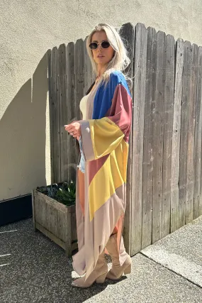 PALM CANYON TAN CHEVRON KIMONO