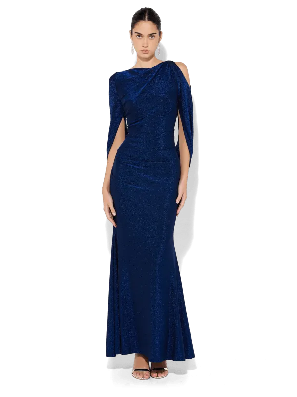 Peta Sapphire Lurex Gown