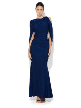 Peta Sapphire Lurex Gown