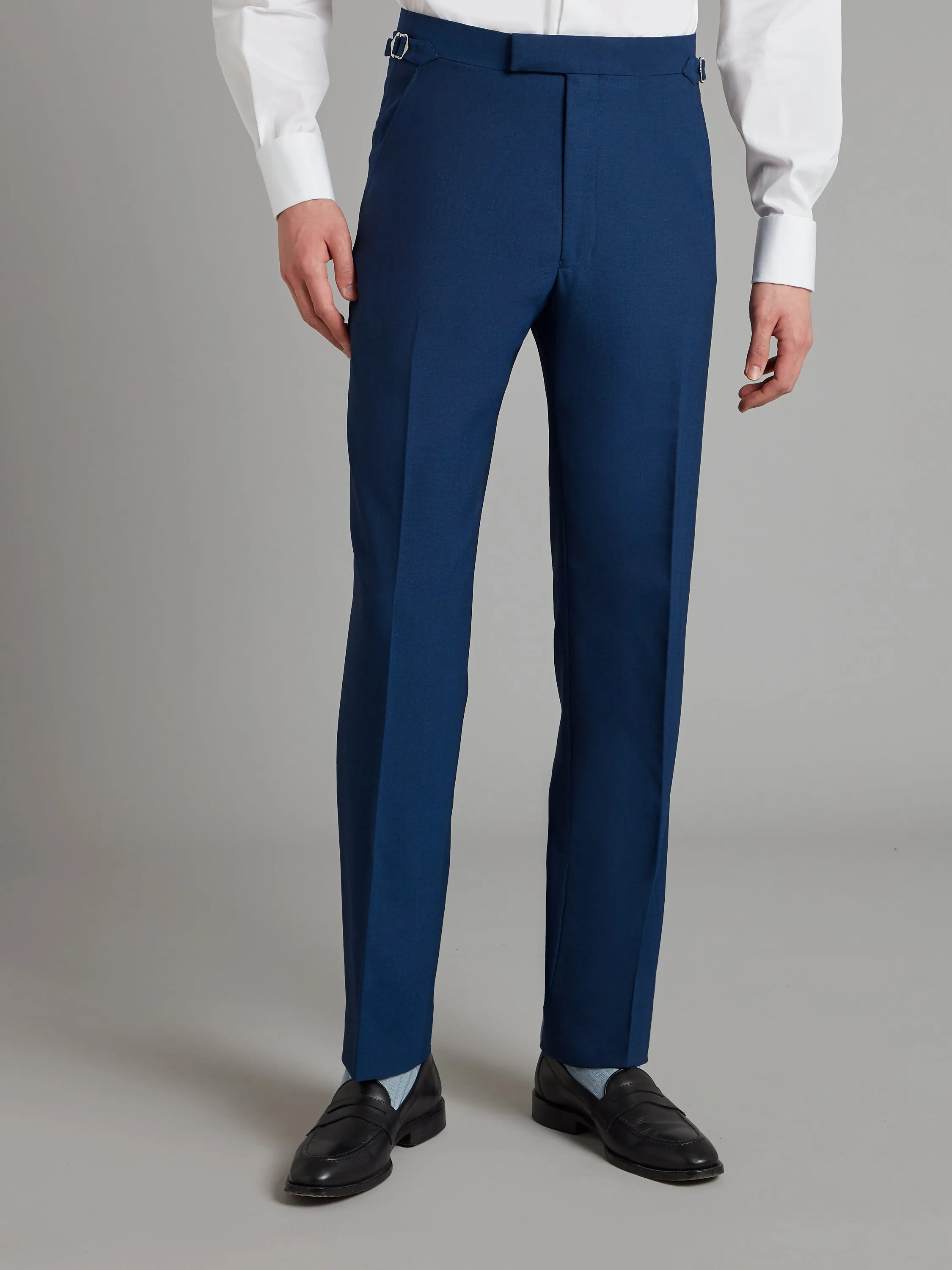 Pleated Mayfair Pants Fresco - Blue