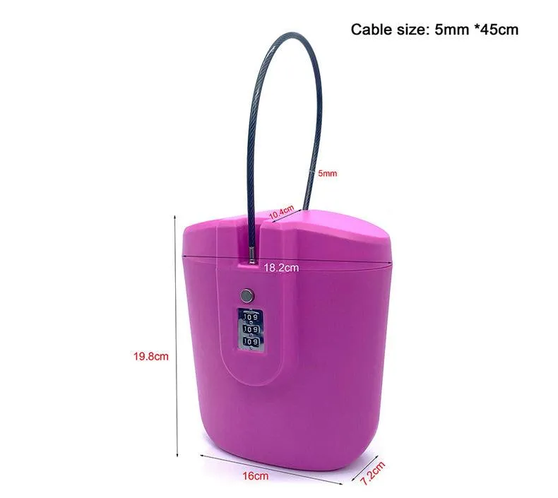 Portable Beach Outdoor Safe Box with Combination Lock and Steel Wire