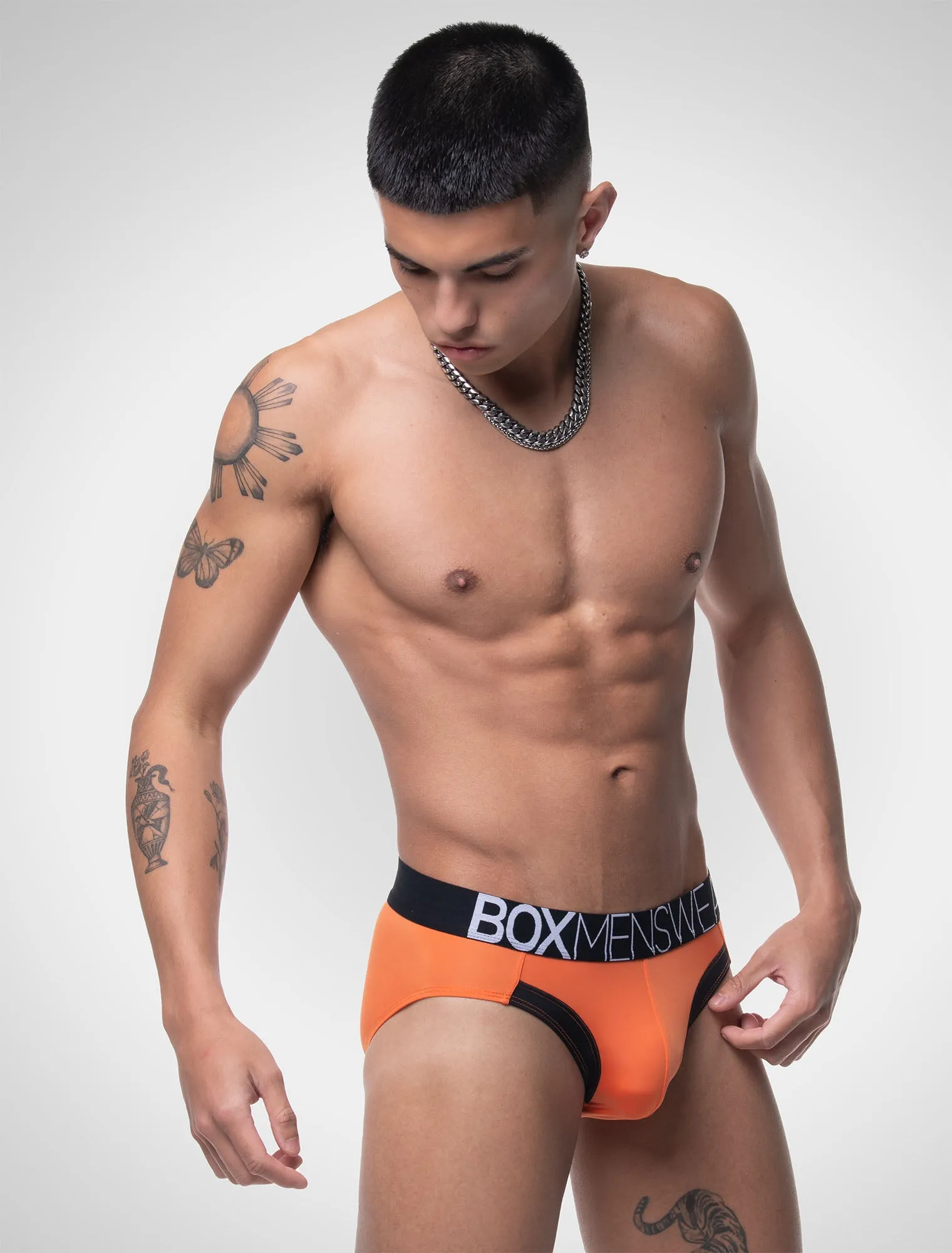 Prince Fit Briefs - Orange & Black