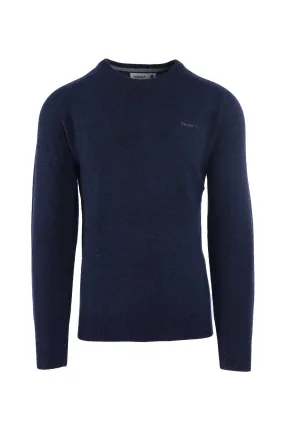 Pringle Navy Lambswool Crew Neck