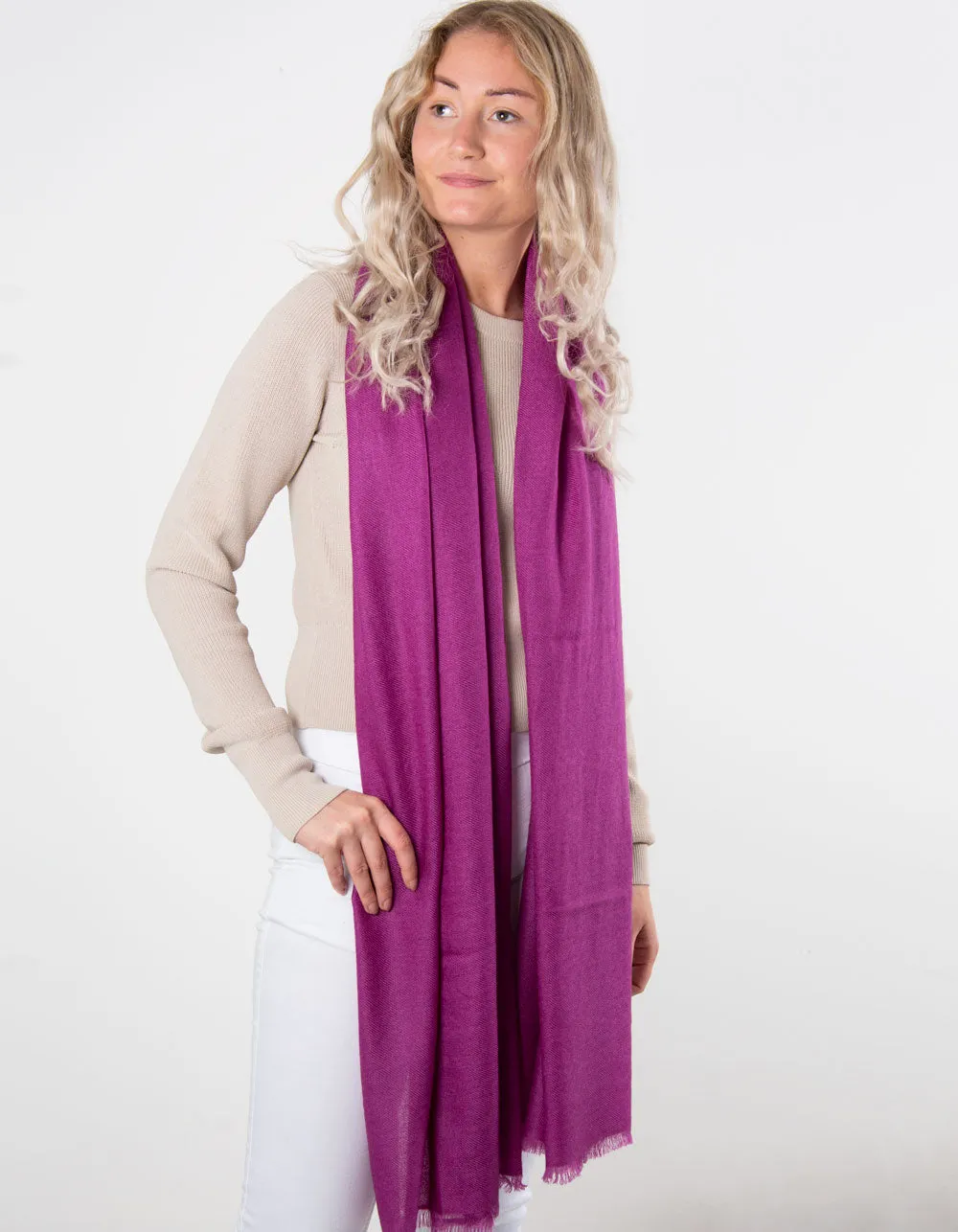 Purple Cashmere Scarf