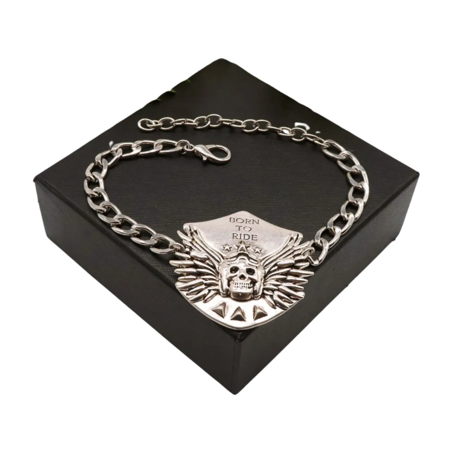 "Born to Ride" Motorcycle Biker Pendant Boot Chain