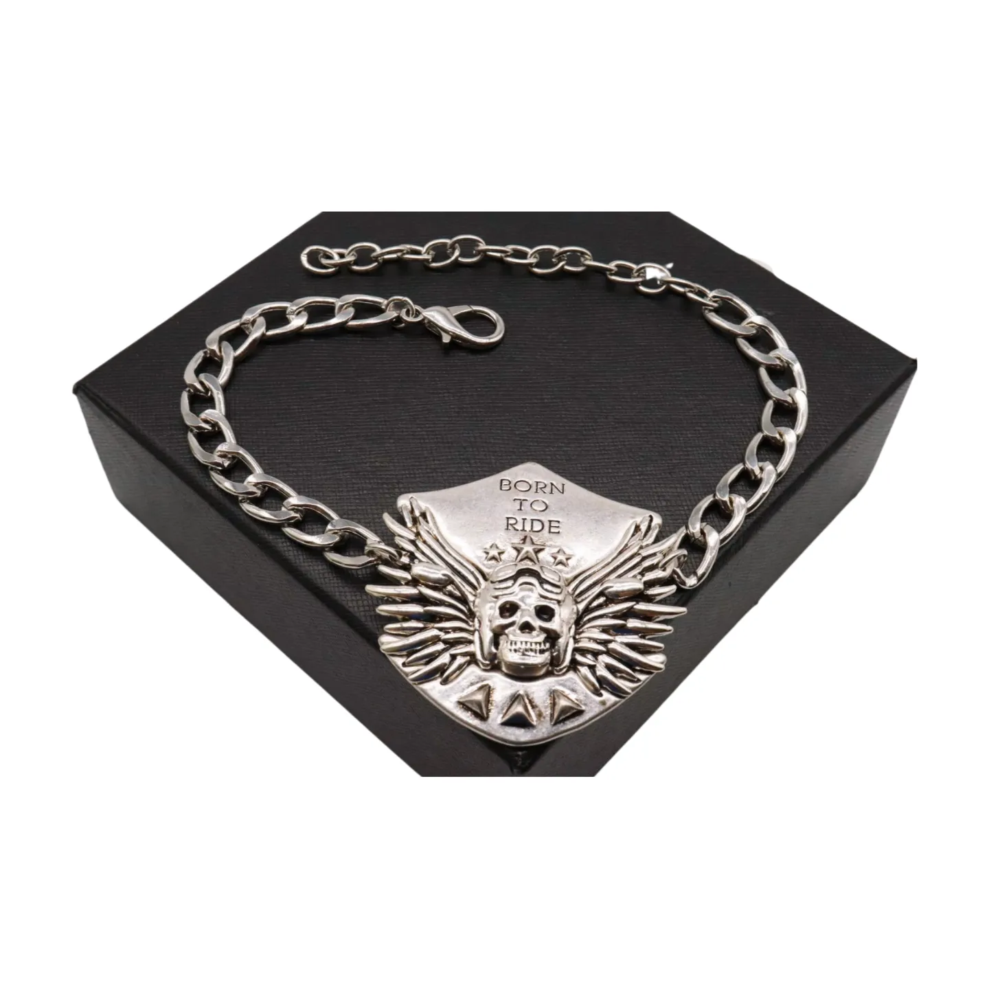 "Born to Ride" Motorcycle Biker Pendant Boot Chain