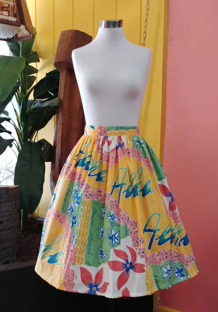 "Final Sale" Hawaiian Holiday Deluxe Beverly Gathered Skirt