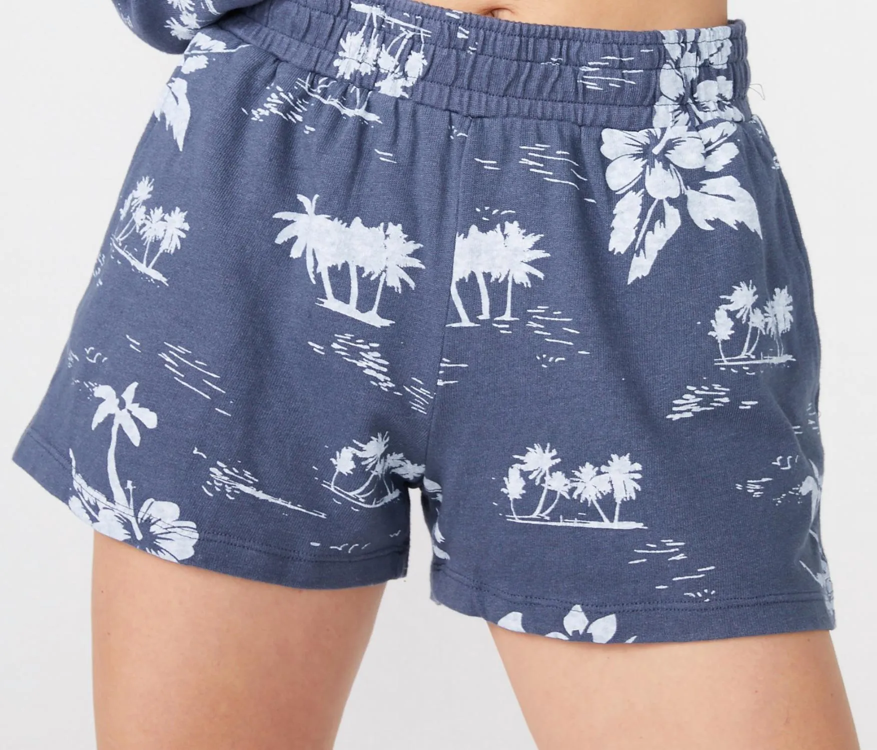 "new" Hawaiian Vintage Ex Boyfriend Shorts In Blue Steel