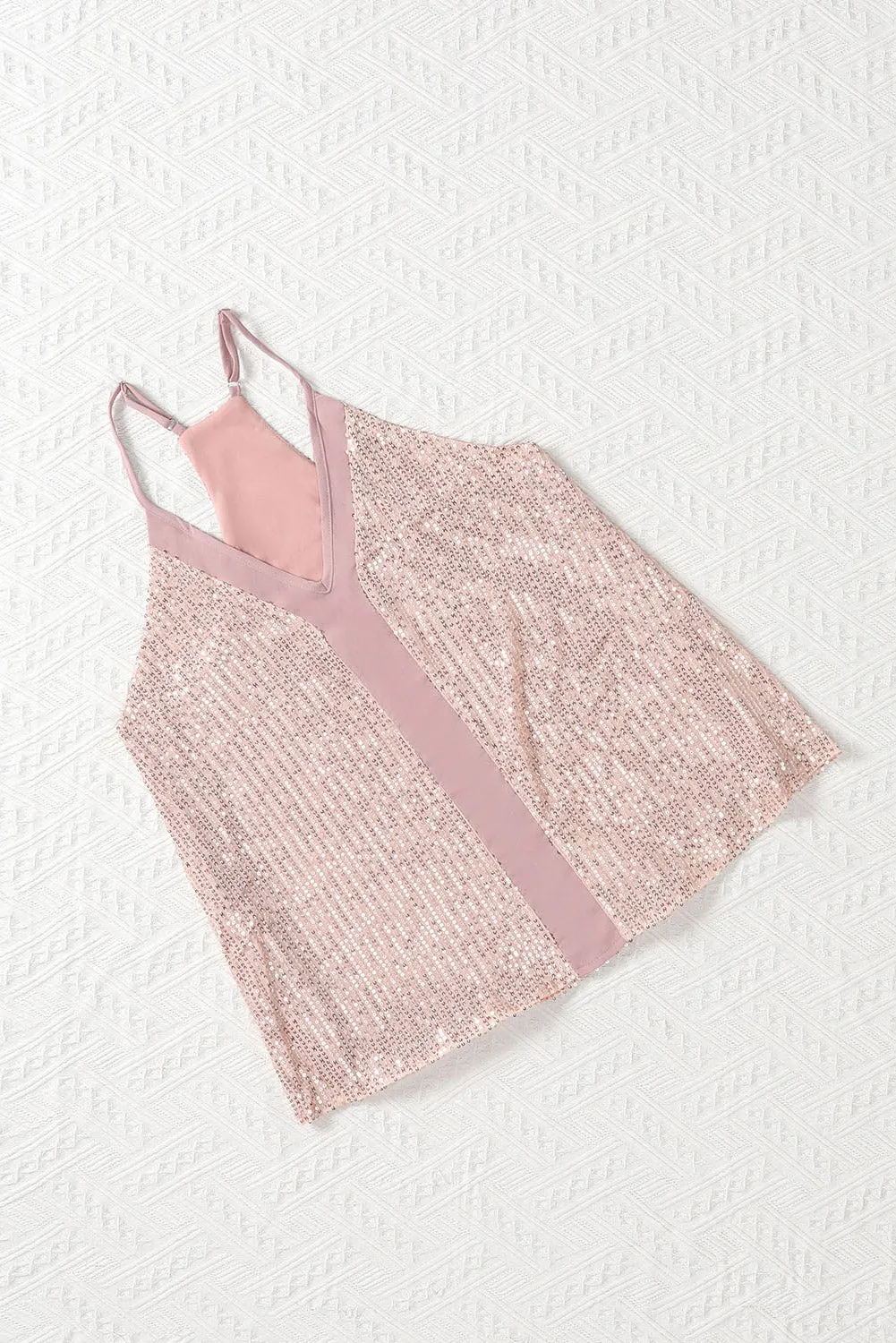 Sexy Contrast Sequin Camisole