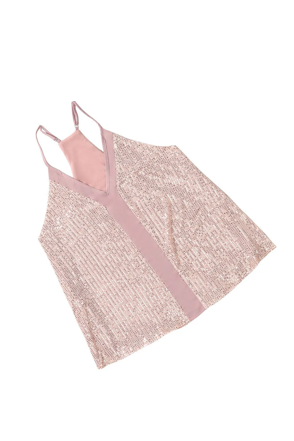 Sexy Contrast Sequin Camisole