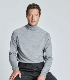 Silver Merino Wool Rollneck Knitwear