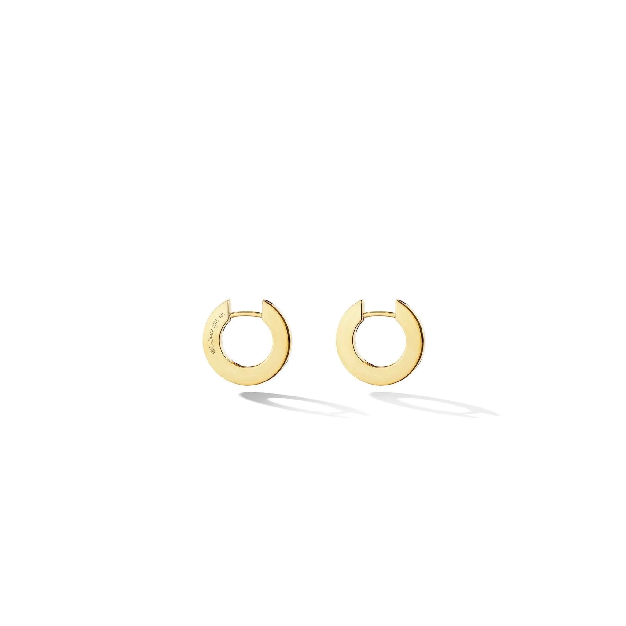 Small Yellow Gold Plain Hoop Earrings