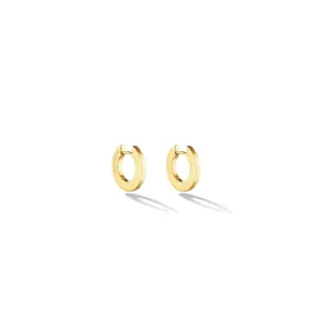 Small Yellow Gold Plain Hoop Earrings