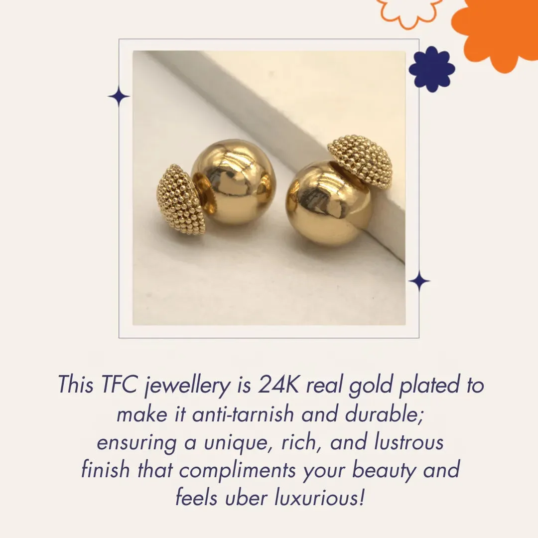 TFC 24K Lovely Lattice Gold Plated Ring Stack