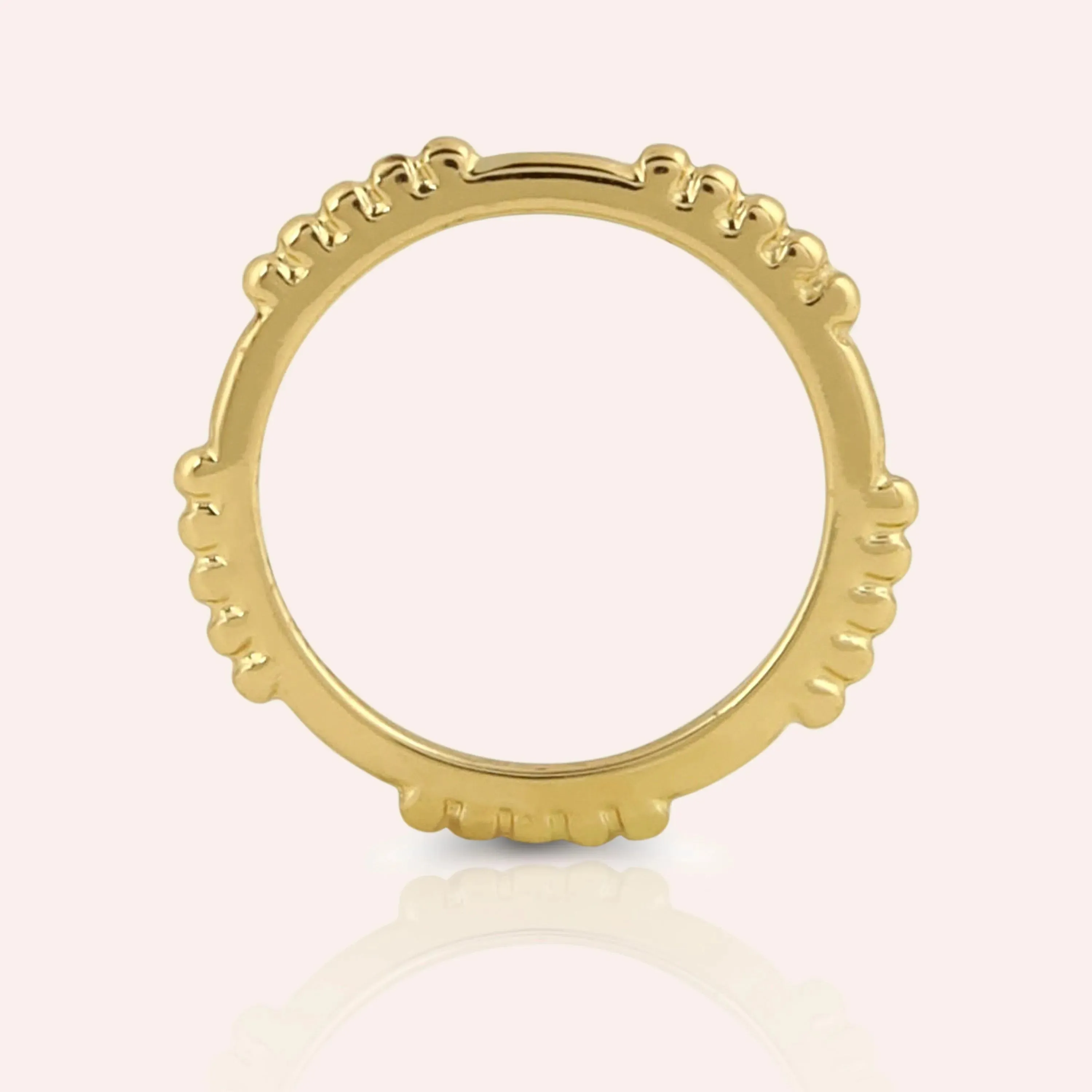 TFC 24K Lovely Lattice Gold Plated Ring Stack