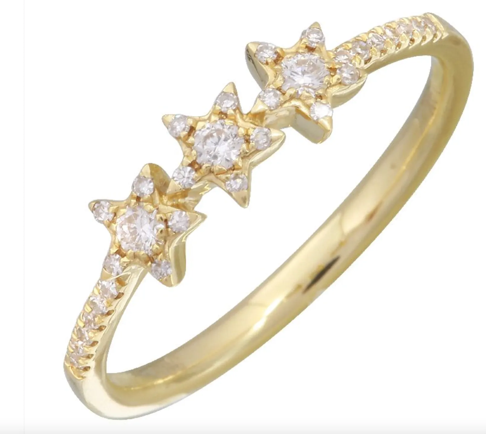 Three Star Diamond Ring