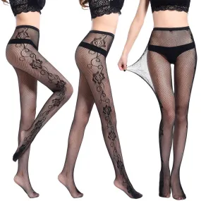 Transparent  Plus Size Fishnet Pantyhose