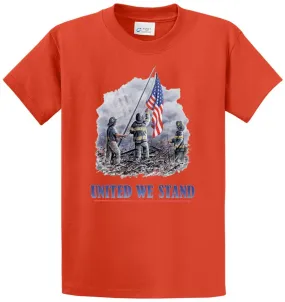 United We Stand Fire Department Printed Tee Shirt