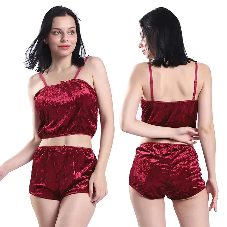 Velvet Shorts Set