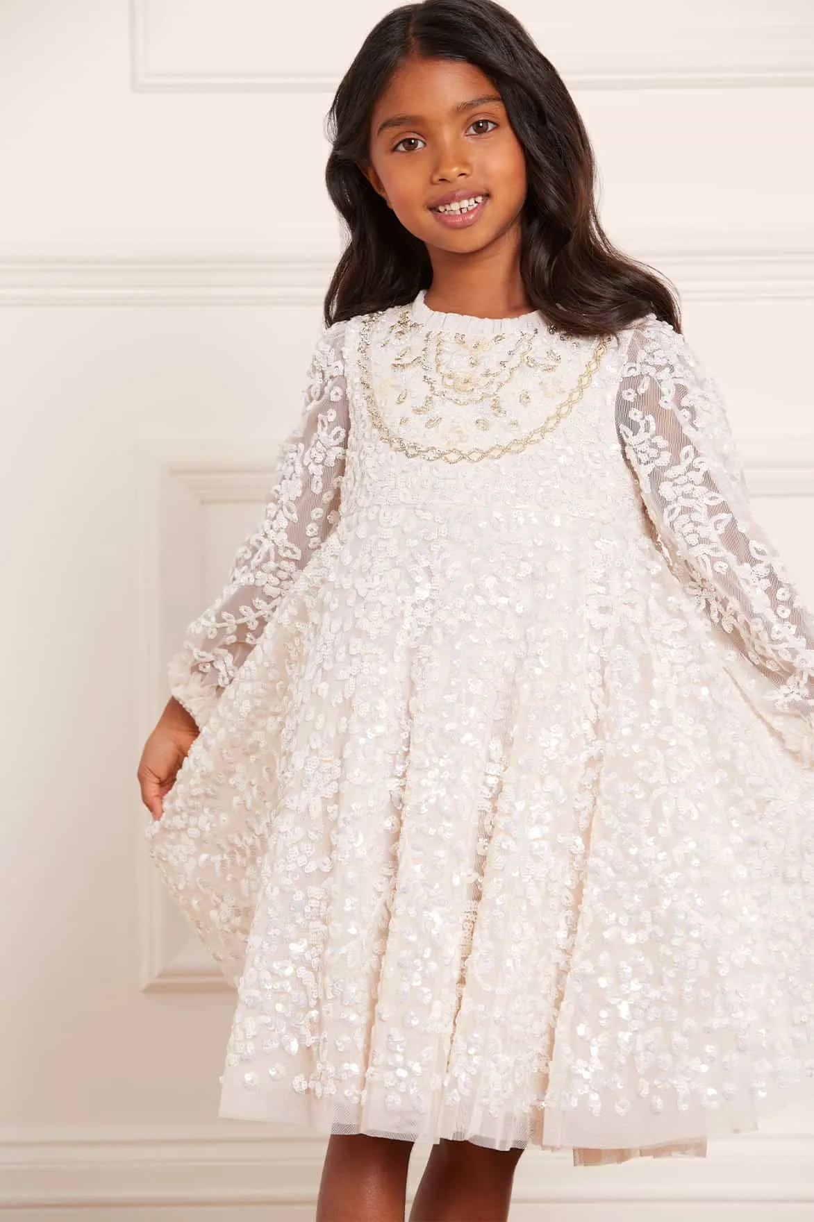 Victorian Wreath Gloss Kids Dress