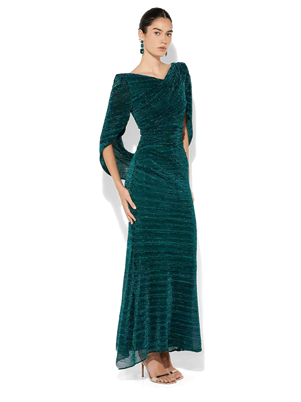 Vivian Emerald Metallic Gown