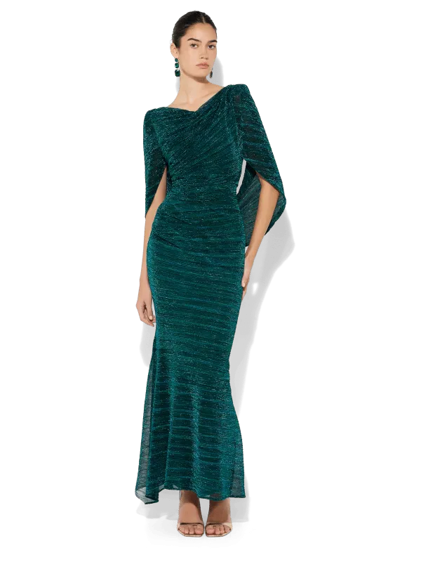 Vivian Emerald Metallic Gown