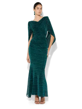 Vivian Emerald Metallic Gown