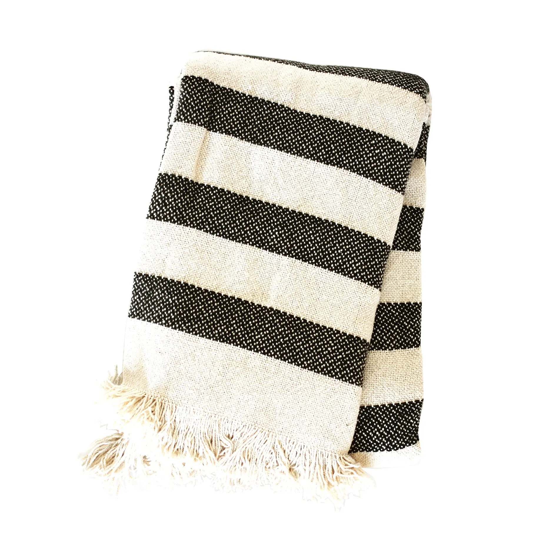 Wide Stripe Throw⎮Dark Green