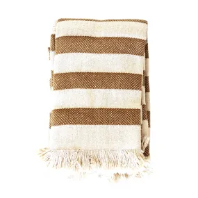 Wide Stripe Throw⎮Golden Yellow