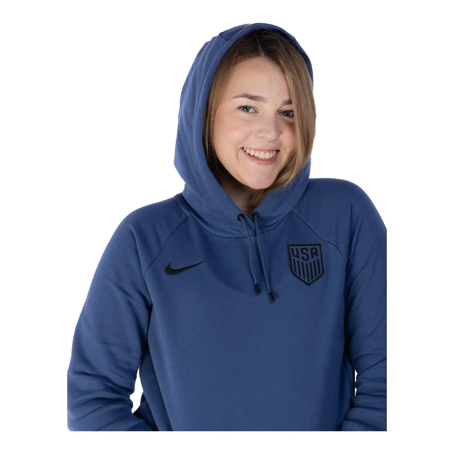 Women's Nike USA Travel Fleece Blue Hoodie