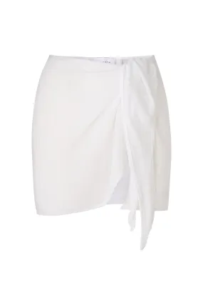 Wrap Mini Skirt in Sheer Yoryu Crinkle